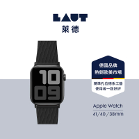 【LAUT 萊德】Apple Watch 38/40/41mm 舒適運動錶帶-黑