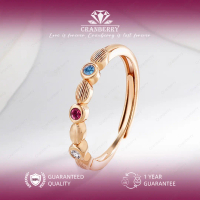 OS1-R168 Cincin Wanita Cranberry Jewelry Premium Lapis Emas 18k Anti Luntur Anti Berubah Warna Garan