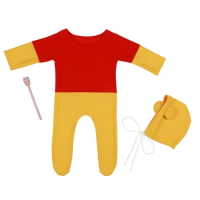 Infant Photography Outfit Hat &amp; Jumpsuits Photo Studio Props Universal Baby Cosplay Costume Newborn Suits Shower Gift