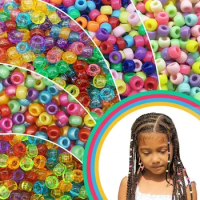 Hair Accessories Beads Pony Beads Hole for Hair Braids 6x9mm