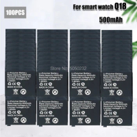 100PCS/Lot rechargeable Li-ion Polymer Battery 3.7V 500MAH Smart Watch Battery Replacement Battery only For Smart Watch Q18