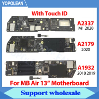 Tested A1932 A2179 A2337 Motherboard With Touch id for Macbook Air Rieina 13" Logic Board M1 i5 i3 8G 16GB ssd 128GB 256GB 512gb