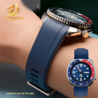 Dust-Proof Arc Mouth Fluororubber Soft Watch Strap Is Suitable For Seiko Abalone SRP777/773 SRPC25 SRPA21 22MM