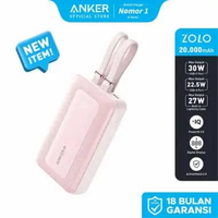 Anker Zolo Power Bank 20.000mAh 30W Max Fast Portable Charger with Built-in USB-C and MFi Certified