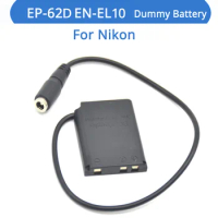 EP-62D DC Coupler EN-EL10 Dummy Battery For Nikon S200 S220 S210 S230 S600 S700 S3000 S4000 S500 S510 S520 S570 Camera