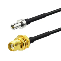 Superbat SMA Female Bulkhead to TS9 Splitter Jumper Antenna Cable 30cm for 4G LTE Router USB Modem MiFi Hotspots Verizon Netgear