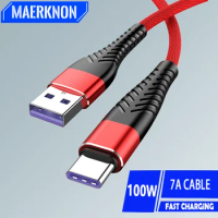 7A 100W USB C Cable Fast Charging Type C Date Cable For Samsung Huawei Xiaomi 12 USB C Phone Charger Cable 0.25m 1m 2m 3m