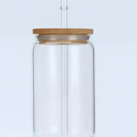 B120oz160oz Thermal Sublimation Glass Cup Mason Cup Single Layer Transparent High Borosilicate Coca Cola Cup