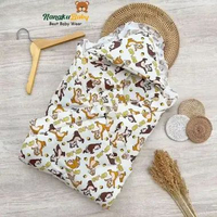 LC - Nanaku Baby - Selimut Bayi Badcover Bayi Kualitas Premium Ukuran 75cm x75cm Topi Hoodye Chipdal