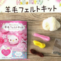 asdfkitty*KITTY臉型DIY羊毛針氈組-手作掛飾.玩偶.娃娃.吊飾-日本正版商品
