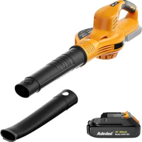 Cordless Leaf Blower, 20V Electric Leaf Blower with Charger &amp; Powerful Motor, 2.0AH Lightweight Battery Powered Leaf Blower