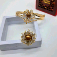 set gelang dan cincin mewah bahan jamin ori tidak luntur