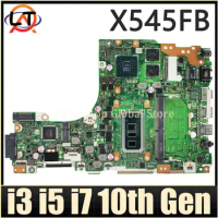 X545FB MAINboard For ASUS Vivobook 15 X545F X545FJ X545FA Laptop Motherboard i3 i5 i7 10th Gen CPU V2G RAM-8GB