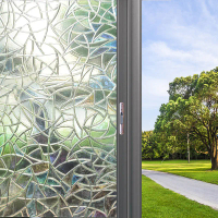 Window Frosted Privacy Window Film Pattern Self-adhesive Static Glass Film Anti-UV Window