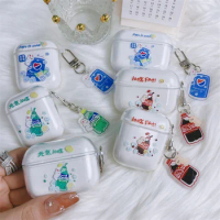 Cute Rabbit Summer Soda Drink Case for AirPods 2 Cover AirPods Pro Coque Wireless Earphones TPU Soft Cover AirPods Pro 3 Funda