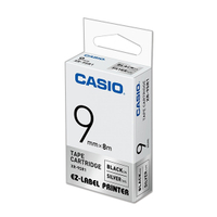 CASIO 卡西歐 XR-9SR1 9mm 銀底黑字 標誌帶/標籤帶