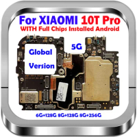 Original MotherBoard Unlocked for Xiaomi 10T Pro MainBoard Fully Tested Good Working Logic Board Circuits Plate for Mi 10t Pro