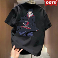 OOTD Itachi Uchiha Akatsuki Cloak Anime Graphic Tshirt Men's Premium Cotton Casual Tee Malaysia