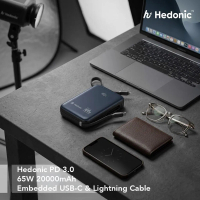 CCC 認證(二維碼) Hedonic PD 3.0 65W Lightning & USB-C 20,000mAh CCC & QR Code, C11 自帶線移動電源：強悍電力，優雅隨行