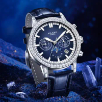 New ailang watch multi-functional three-eye six-pin simple fashion men's quartz watch waterproof luminous calendar watch