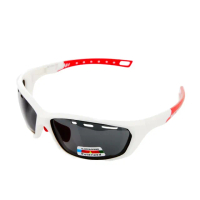 【Z-POLS】新一代TR太空纖維彈性輕量質感珍珠白 抗UV400頂級運動偏光眼鏡(Polarized寶麗來偏光防悶設計)