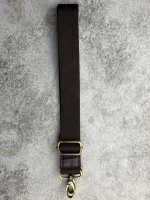 Tali Tas Selempang Longstrap Webbing Katun Tebal lebar 2,5 cm Aksesoris Besi Coklat ATG