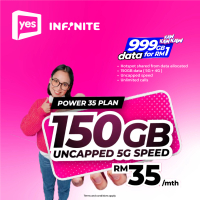 YES POSTPAID POWER 35 150GB UNLIMITED 5G DATA & SPEED, NO FUP & NO CONTRACT!