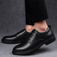 Formal men shoes Oxford shoes flat bottom lace designer office wedding luxury genuine leather shoes men big size 48