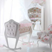 sweet white new born Baby girl Nursery infant crib BABY ROOM FOR small baby
