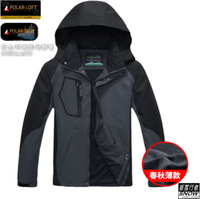 [極雪行者]SW-5801(男)灰黑/特種防水風雪polar-tech10000mm抗污抗靜電單件外層衝鋒衣