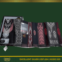 Sarung BHS Excellent SILVER Motif E57 JGH Jacquard Gunung Himalaya Bahan Mercerized Cotton Halus dan