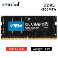 Crucial DDR5 RAM 16GB 24GB 32GB 48GB 4800MHz 5600MHz CL40/46 SODIMM 288pin for Laptop Computer Dell Lenovo Asus HP Memory stick