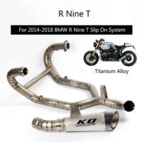 For BMW R nineT 2014-2018 Motorcycle Exhaust System Header Middle Pipe Slip On 60 mm Escape No DB Killer Titanium Alloy R nine T