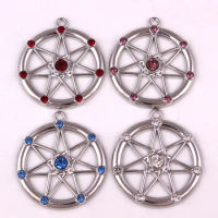 Amulet Pentacle Magic Star Knots Defense Powers Pewter Pendant