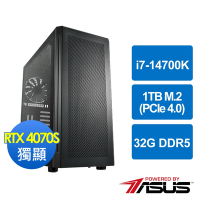華碩Z790平台[魔爆鬥神]i7-14700K/32G/RTX 4070S/1TB_M2
