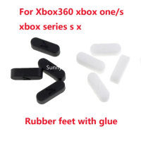 4pcs Black white Rubber Feet with glue for XBOX360 xbox one/S xbox series s x housing case rubber cover