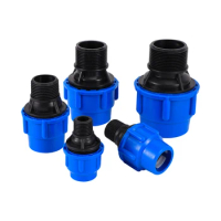 PE PVC Pipe Adapter 1/2" 3/4" 1"1.2"1.5" Male to 20/25/32/40/50mm Reducer Garden Irrigation Pipe Adapter