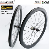 700c 28mm Gravel / Cyclocross Novatec 411 412 Road Carbon Wheels Disc Brake Pillar Aero UCI Approved Bicycle Wheelset