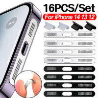 1-16Pcs Metal Dustproof Net Stickers for iPhone 12 13 14 Pro Max Earpiece Speaker Hole Anti-Dust Metal Mesh Dust Cover Universal