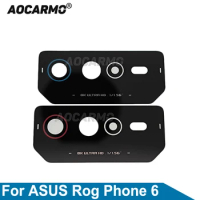 Aocarmo 1Pcs For ASUS ROG Phone 6 ROG6 Rear Back Camera Lens Replacement Parts