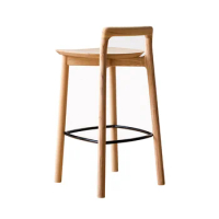 Solid wood bar chair bar stool bar stool designer simple bar chair café high stool