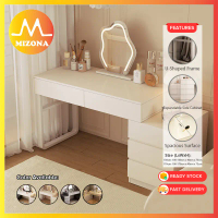 Mizona 130cm/170cm Modern Minimalist Dressing Table With Side Cabinet Without Mirror Bedside Makeup 