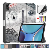 Paint Tablet Shell For IPad Apple Mini 6 8.3 inch Tablet With Pencil Holder Funda For IPad Mini6 Case 2021 Tri fold Stand Cover
