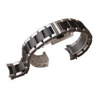 18mm 19mm 20mm 21mm22mm Stainless Steel Watch Band Bracelet Curved end Replacement For Seiko mido Citizen Black Silver Watchband