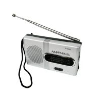 Portable AM FM Radio Stereo Speakers Telescopic Antenna Radio Pocket Music Receiver Speaker Player Radio