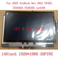 original 140inch 30pins FHD LCD Screen assembly With Touch For ASUS ZenBook Duo 2021 UX482 ux482 UX482EA UX482EG ux4100 series