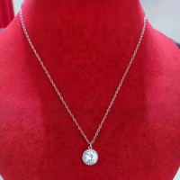 Kalung Wanita Silver Permata Perhiasan Titanium Asli