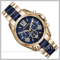 『Marc Jacobs旗艦店』美國代購 MK6268 Michael Kors  海軍藍金色時尚都會錶盤不銹鋼錶帶腕錶