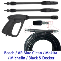 High Pressure Washer Spray Gun Jet Lance Nozzle Car Washer Jet Water Gun Spear Wand for Bosch Black 