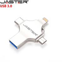 Lightning 4IN1 USB 3.0 Flash Drives 256GB TYPE-C Pen Drive 128GB Free Custom Logo Memory Stick 64GB Micro USB OTG Pendrives 32GB